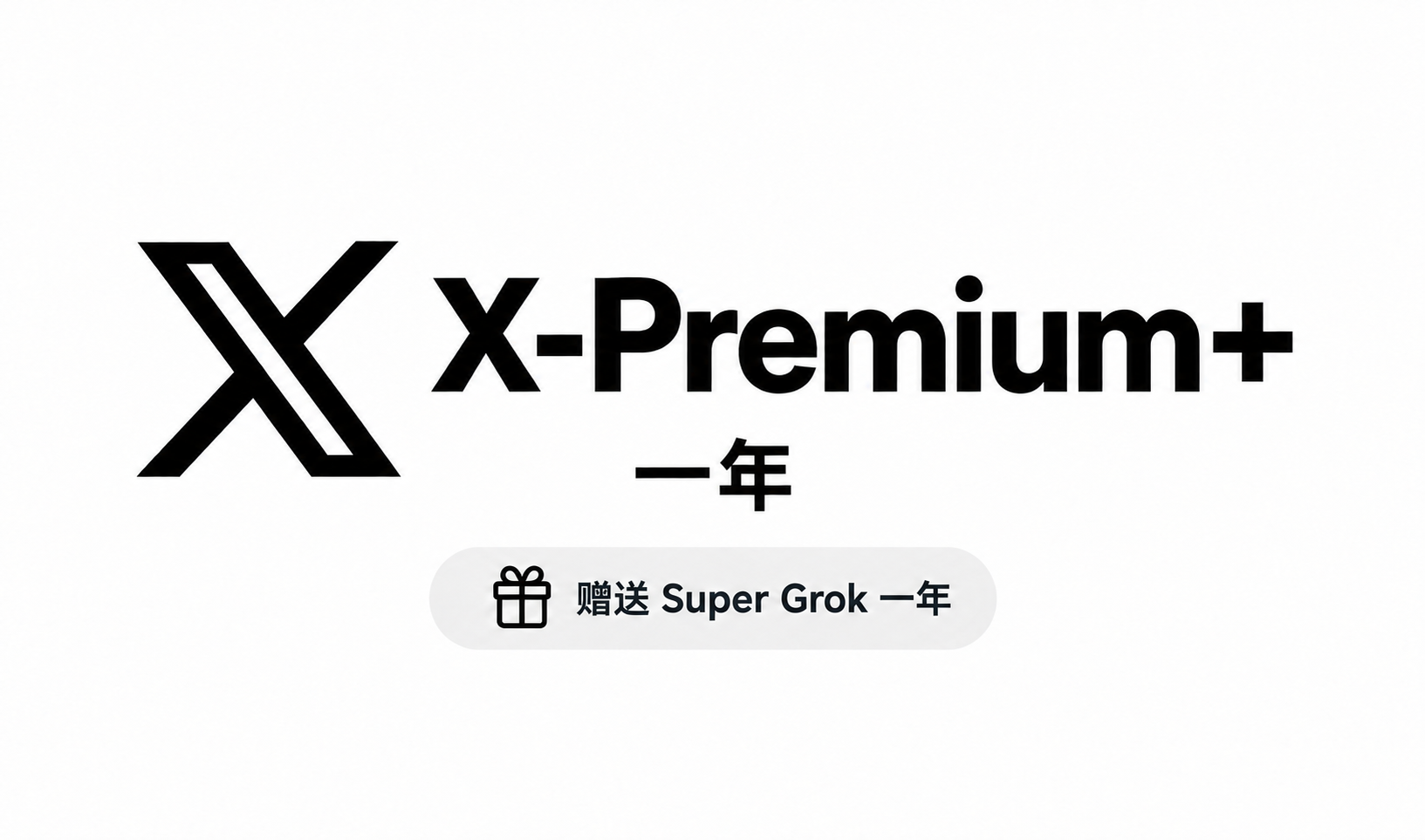 X-Twitter Premium+ 自助充值年卡（赠送Super Grok 1年）